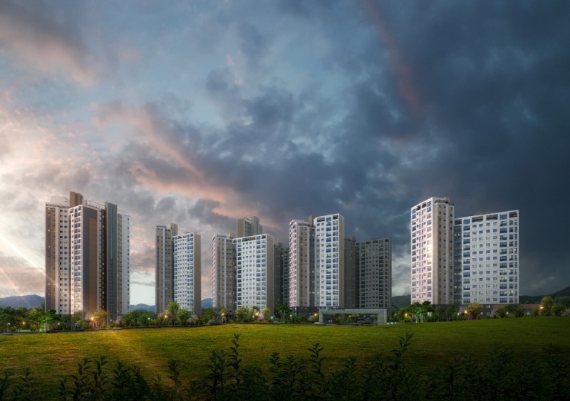 대전 읍내동 지역주택조합사업 투시도.(사진=쌍용건설)