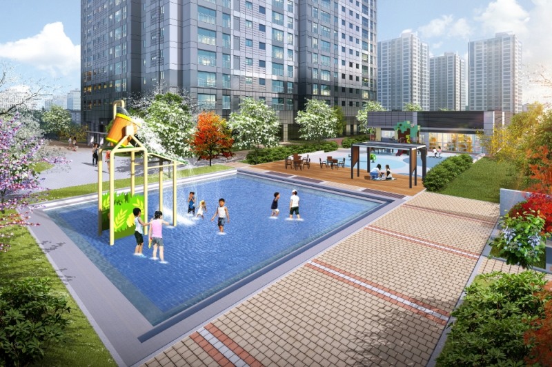 더샵 오산엘리포레에 마련되는 야외 물놀이장