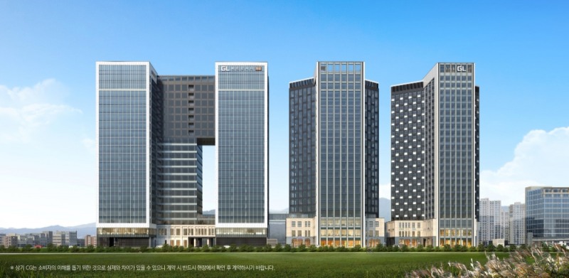 GL메트로시티 한강 정면투시도