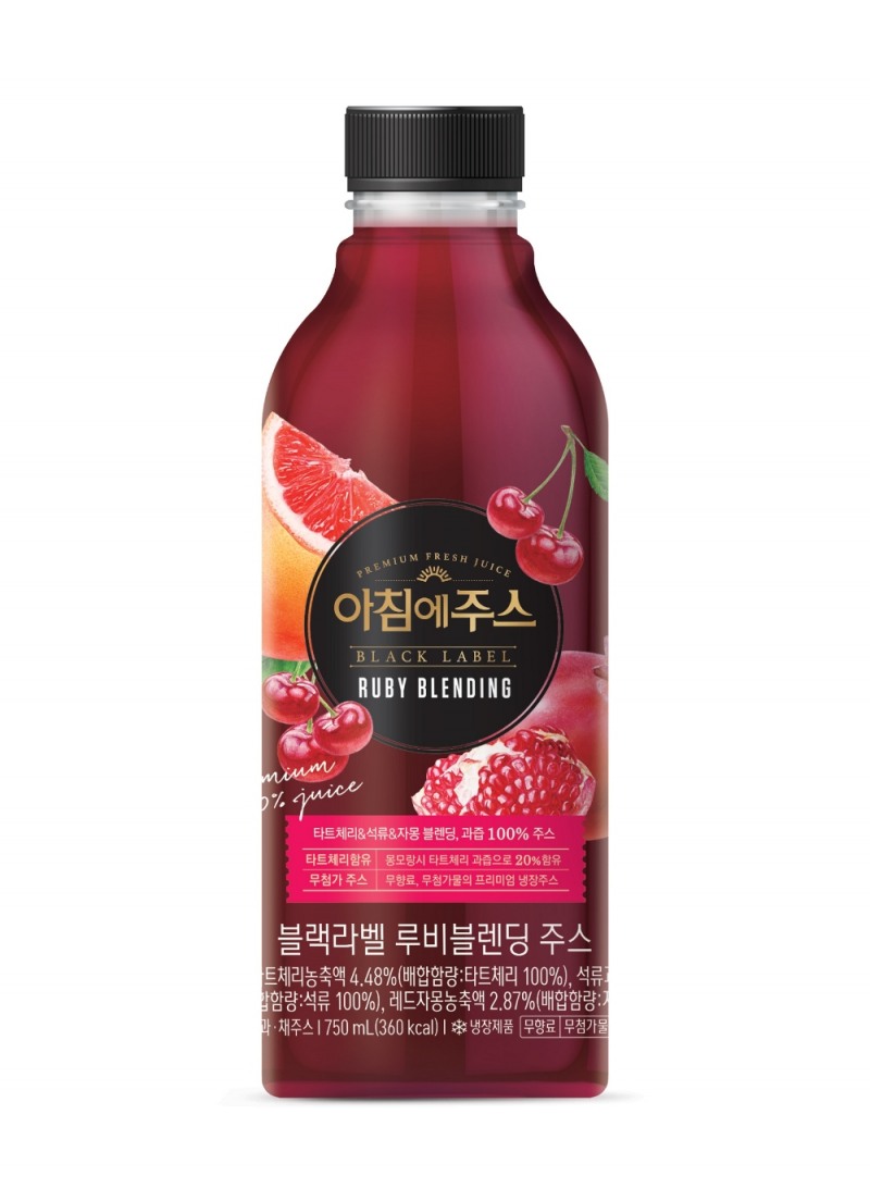 서울우유협동조합 ‘아침에주스 블랙라벨 루비 블렌딩’ 출시