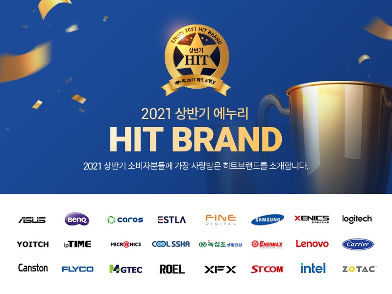 에누리 가격비교, 2021년 상반기 히트브랜드 발표