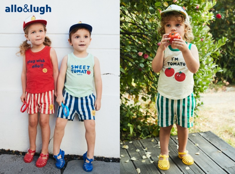 알로앤루 ‘마일 플레이 상하복’·’마일 스윗 토마토 상하복’·’마일 토마토 프렌즈 상하복.(사진=제로투세븐)