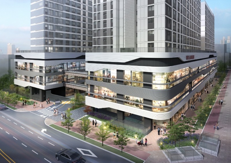 힐스 에비뉴 광교중앙역 퍼스트 투시도.(사진=현대건설)