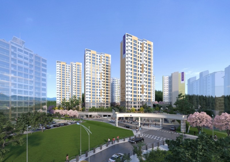 효성해링턴 플레이스 상무역 주경투시도.