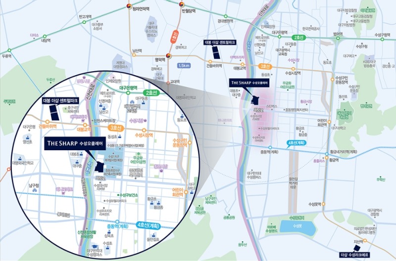더샵 수성오클레어 위치도.(사진=포스코건설)