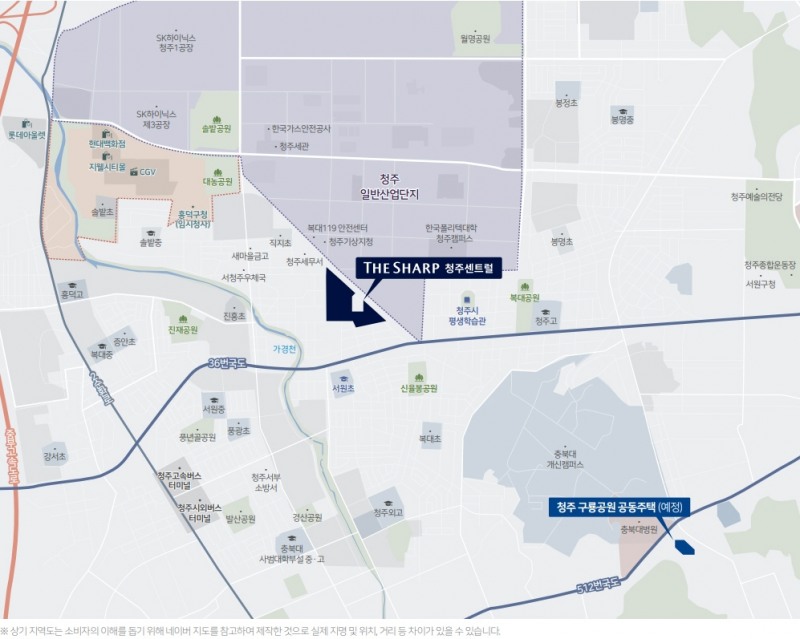 더샵 청주센트럴 위치도.(사진=포스코건설)