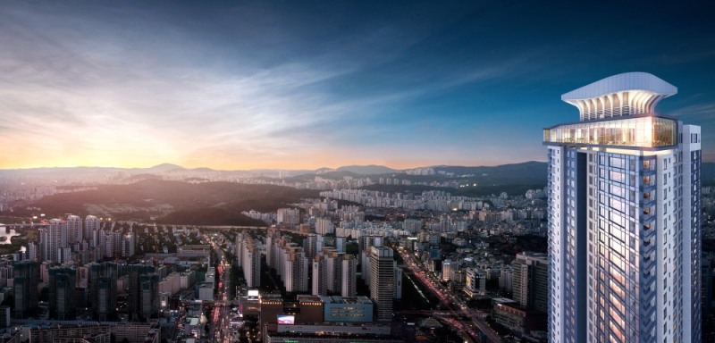 ’힐스테이트 청주 센트럴’ 49층스카이라운지 투시도.(사진=현대엔지니어링)