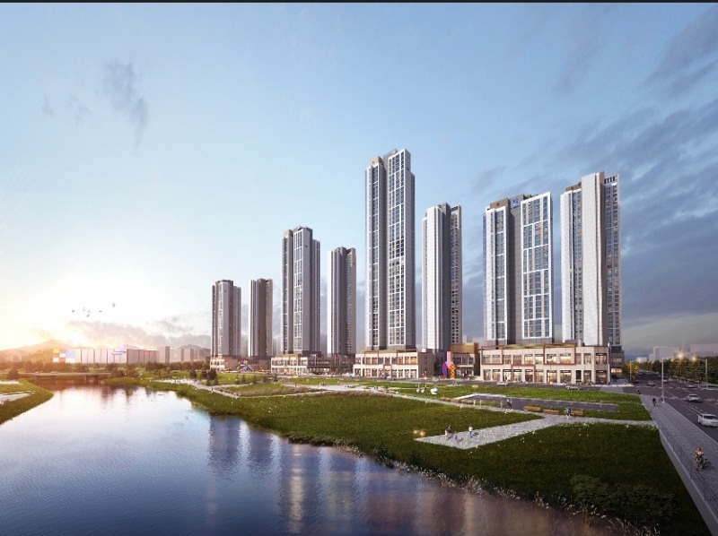 반도건설 고덕신도시 유보라 더 크레스트 투시도.(사진=반도건설)