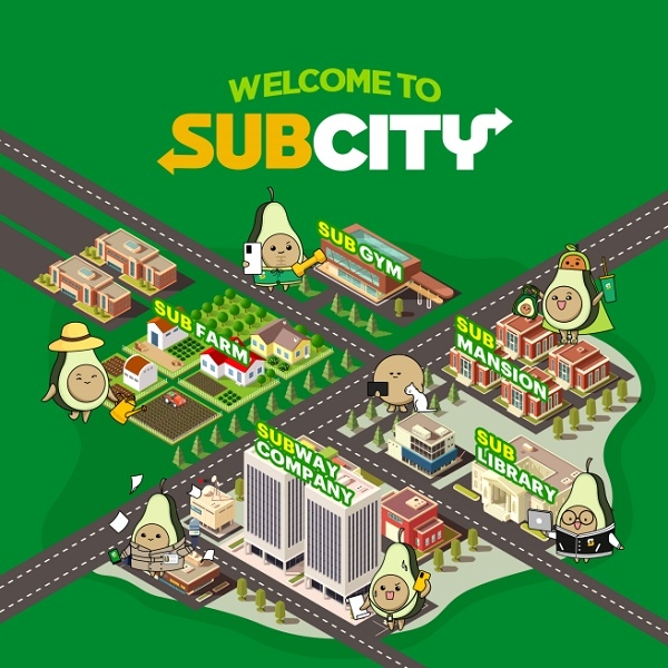써브웨이, 브랜드 캐릭터 ‘카도’가 사는 세상 ‘썹시티’ 오픈