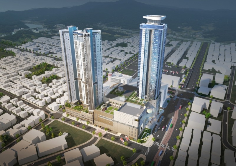 힐스테이트 청주 센트럴 조감도.