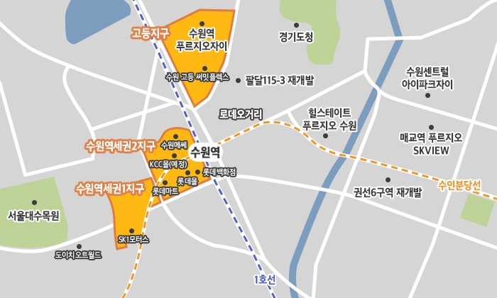 수원역 일대 개발 현황