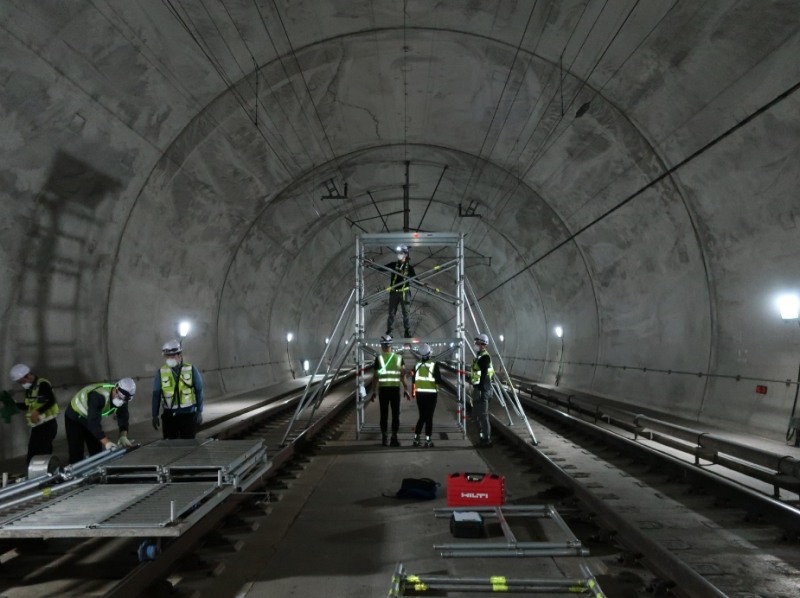 터널 정밀안전진단 전경.(사진=국토안전관리원)