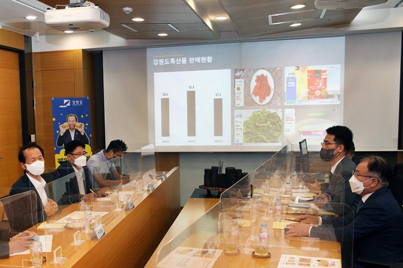 최문순 강원도지사, NS홈쇼핑 내방