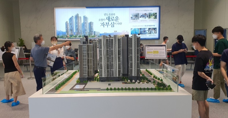 오창 반도유보라 퍼스티지 견본주택 모형도.(사진=반도건설)