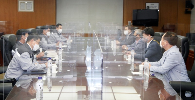 평택공장에서 열린 간담회 모습.(사진=쌍용자동차)