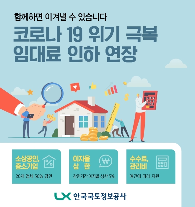 임대료 감면 이미지.(사진=LX한국국토정보공사)