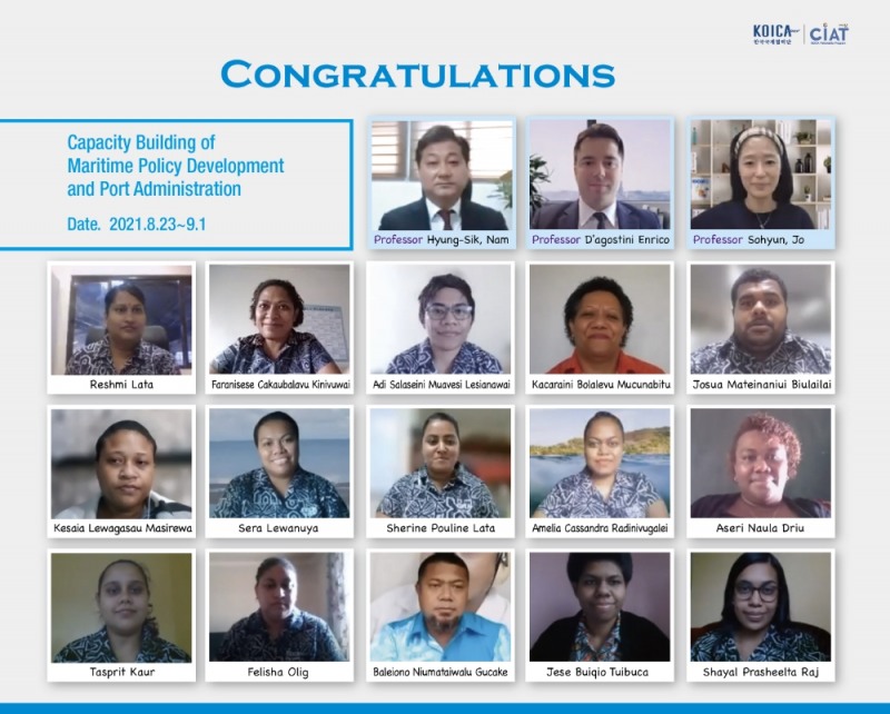 연수생 수료 기념 촬영.(사진제공=한국해양대학교)