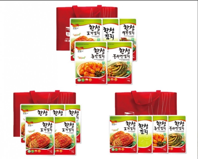 한성식품 명절선물세트 3종. (사진=한성식품)