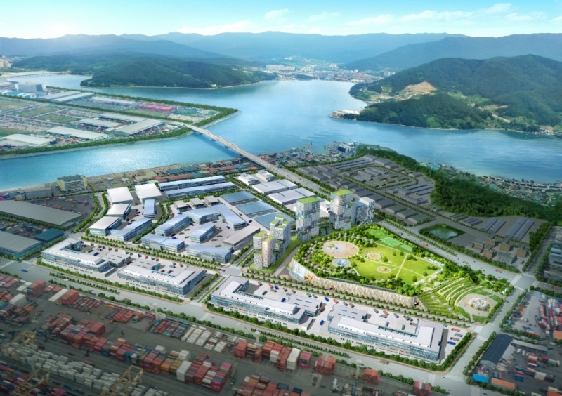 부산항 신항 북컨테이너 2단계 사업 조감도.(사진=DL이앤씨)