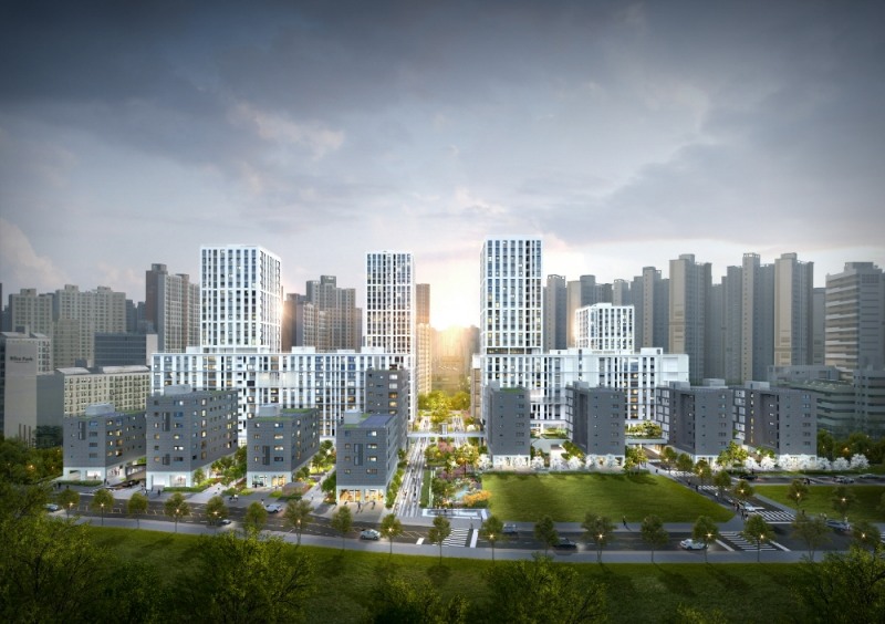 e편한세상 강일 어반브릿지 투시도.