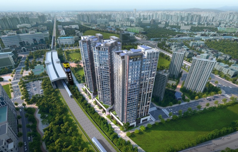 세마역 롯데캐슬 트라움 주경조감도.(사진=롯데건설)