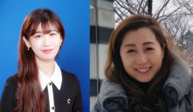 (사진왼쪽부터) ‘2021년 대한민국 수학교육상’수상자 장윤선·박주연 교사.(사진제공=부산교육청)