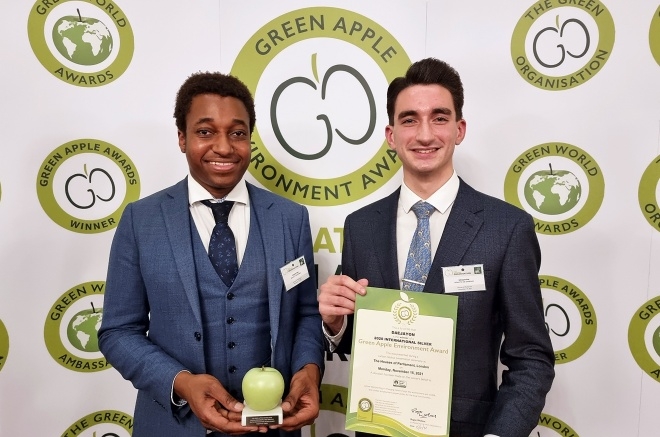 그린애플어워드 시상식에 참여한 대학생 환경활동가.(사진제공=대자연)