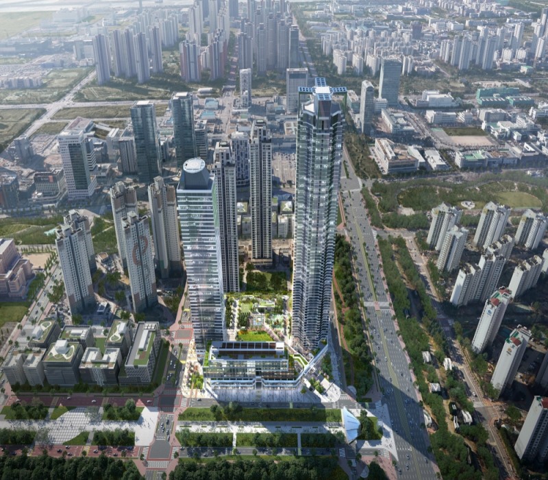 송도 아메리칸타운 더샵 조감도.(사진=포스코건설)