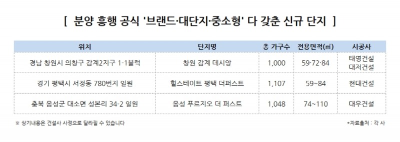 분양 흥행공식 ‘브랜드+대단지+중소형’…하반기에도 이어진다