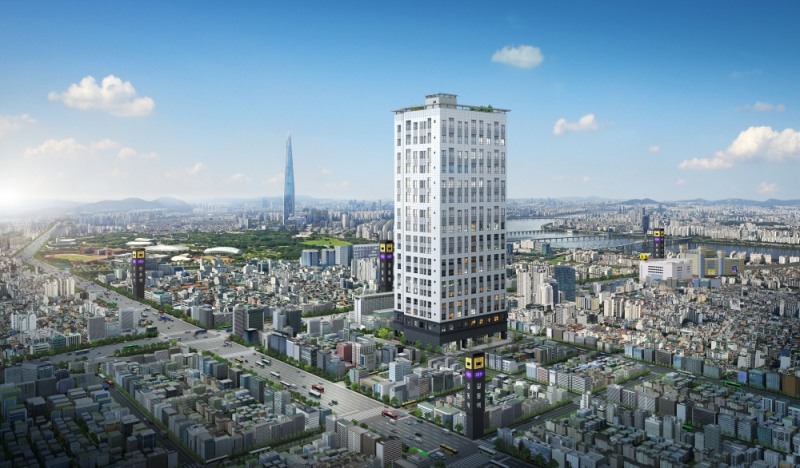 강동 중앙하이츠 시티 광역조감도.