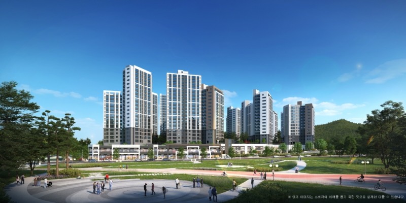 천안 삼룡1지구 ‘호반써밋 포레센트’ 투시도.(사진=호반건설)