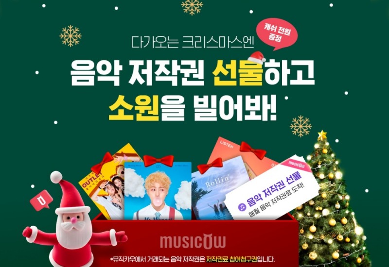 뮤직카우, ‘저작권료 참여 청구권 선물하기’신규 서비스 오픈