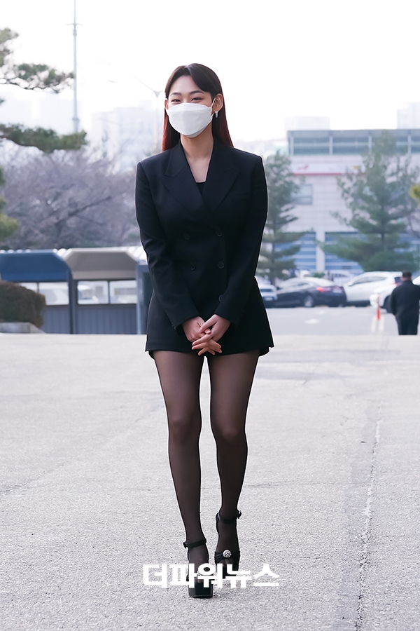 강미나, 드라마 출근길 현장
