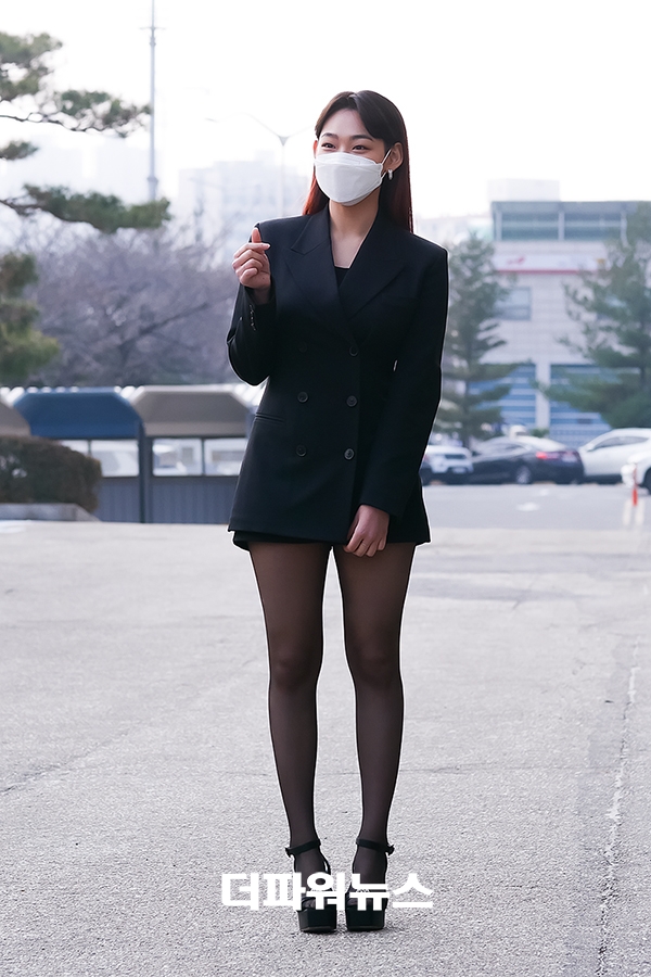 강미나, 드라마 출근길 현장