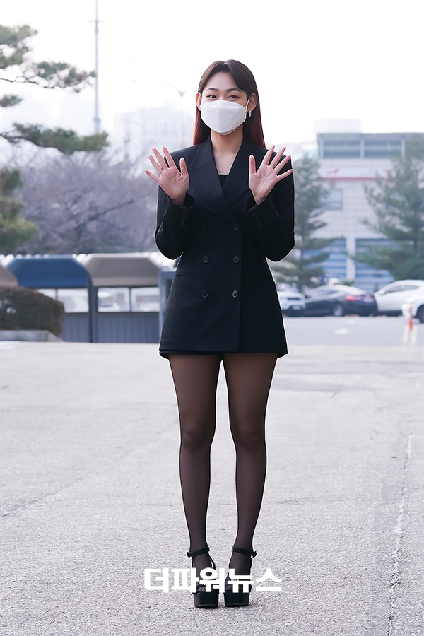 강미나, 드라마 출근길 현장