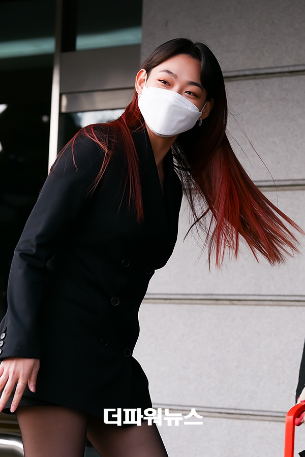 강미나, 드라마 출근길 현장