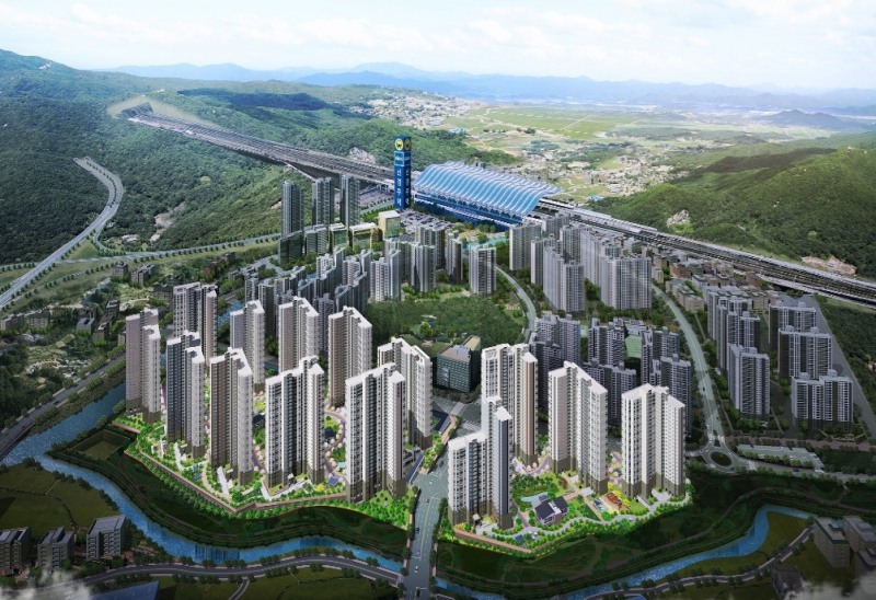 반도건설 신경주역세권 4,5블럭 광역조감도.(사진=반도건설)