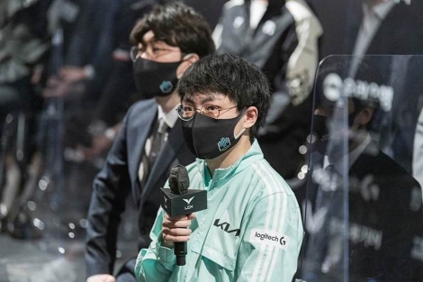 2022 LCK 스프링 개막 미디어데이에 참가한 담원 기아 '쇼메이커' 허수. 사진=LCK