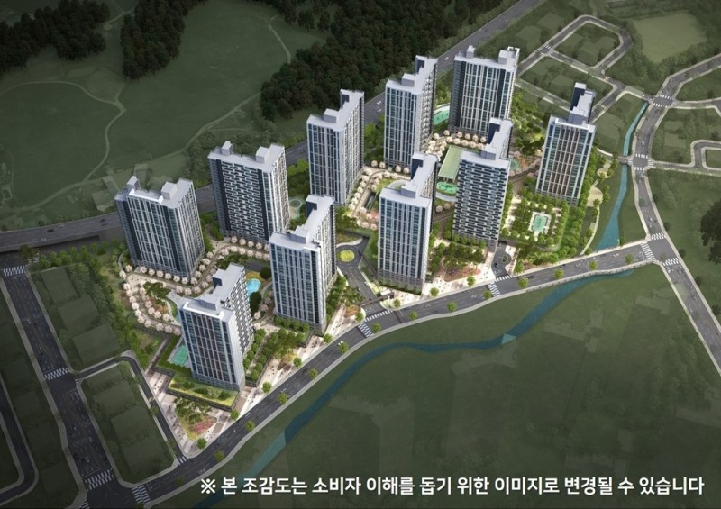 e편한세상 안성 그랑루체 조감도.(사진=DL건설)