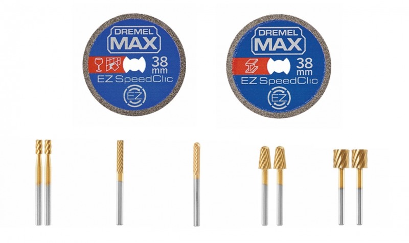 드레멜 MAX 액세서리 7종. (사진=보쉬 전동공구 사업부)
