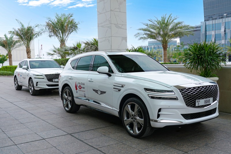 대회 중 참가 선수들의 의전 및 대회 관계자 업무용으로 사용될 GV80.(사진=제네시스)