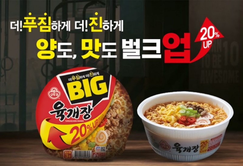 오뚜기, ‘빅 육개장 컵’ 판매량 2천만개 돌파