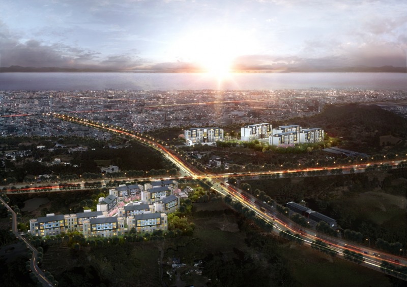 더샵 연동포레·더샵 노형포레 항공조감도.(사진=포스코건설)