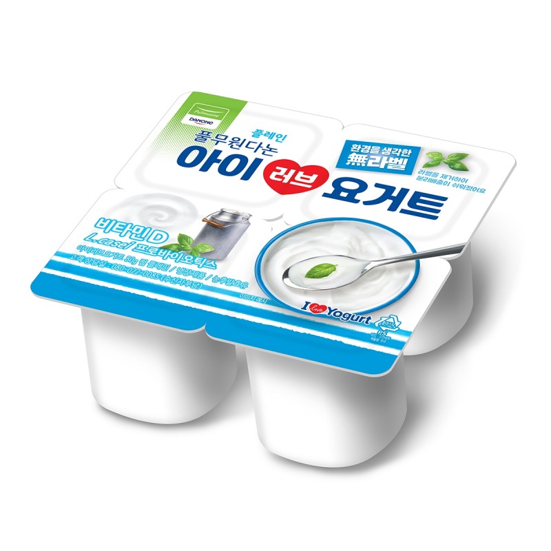 풀무원다논, 무라벨 포장재 아이러브요거트에 확대 적용…업계 친환경 경영 선도