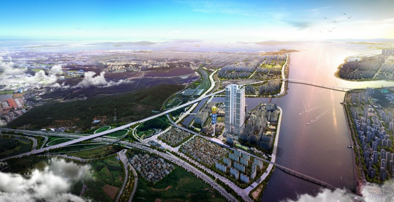 시흥 메트로 디오션 광역조감도.