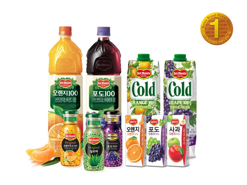델몬트주스, 24년 연속‘한국산업의 브랜드파워(K-BPI)’주스부문 1위 선정