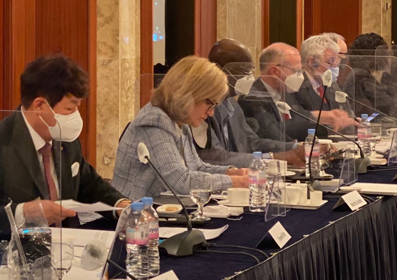 7일(목) 서울 롯데호텔에서 열린 2022년 제1차 세계신협협의회(WOCCU) 이사회 1일차 회의 현장. 사진=신협중앙회