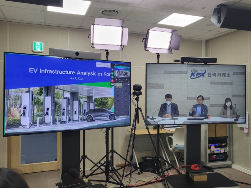 전력거래소(이사장 정동희)는 지난 7일, GO15(세계 대(大)전력계통 운영기관 협의체)가 주관한 글로벌 웨비나에서 『한국의 전기차 및 충전기 보급·이용 현황 분석사례』에 대해 발표했다.(사진=전력거래소)