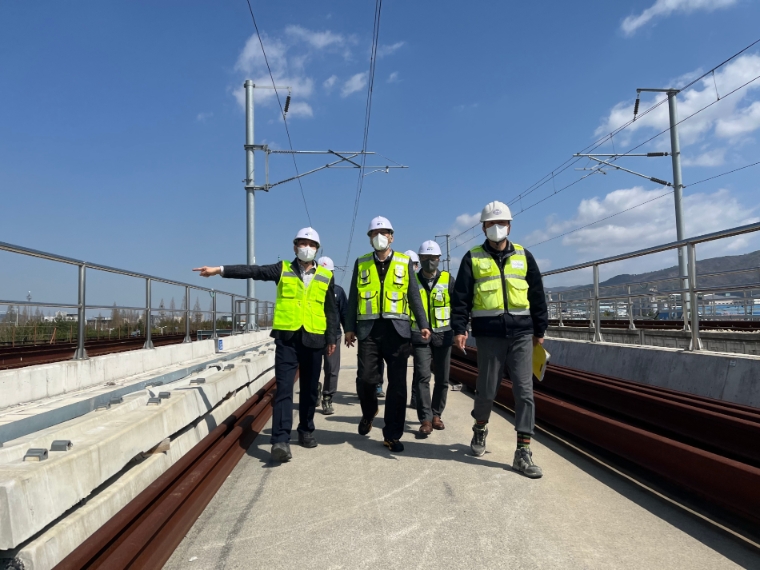 국가철도공단 임주빈 부이사장, 울산~포항 복선전철 현장 점검