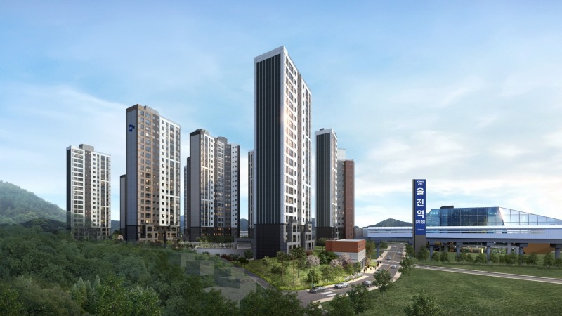 울진역 센트럴 두산위브 투시도.(사진=두산건설)